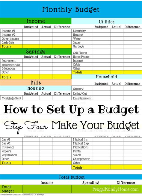 How To Set Up A Budgetmake Your Budget Free Printable