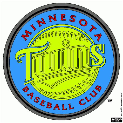 Minnesota Twins Coloring Page Printable Minnesota Twins
