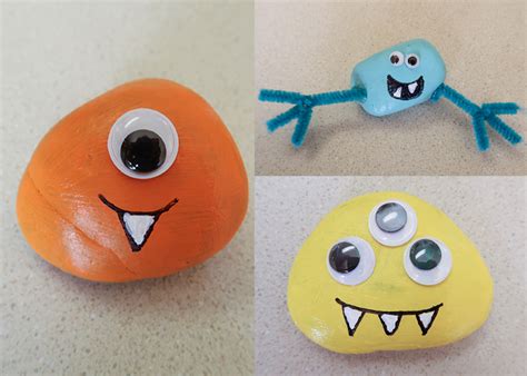 Easy Painted Rock Monsters Woo Jr Kids Activities Childrens