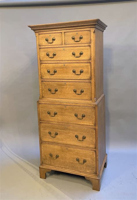 Narrow Oak Tallboy Chest Of Drawers Antiques Atlas