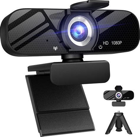Webcam With Microphone For Desktop 1080p Hd Usb Computer Cameras With
