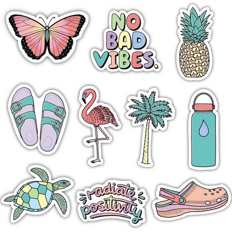 Big Moods Aesthetic Sticker Pack 10pc In 2021 Coloring Stickers