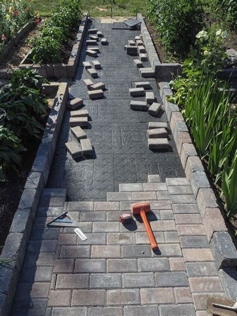 Diy Installation Of Paver Base Panel For Paver Path Part Two Take