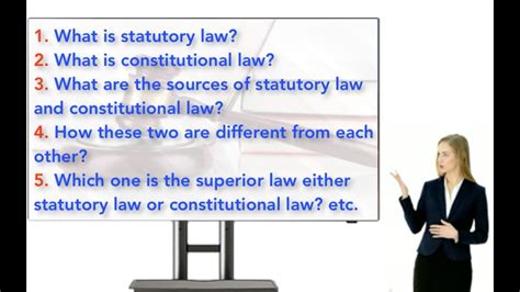 What Is Difference Between Statutory Law And Constitutional Law Youtube