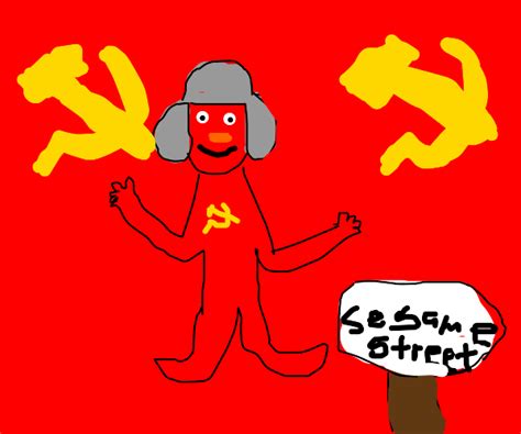 Comrade Elmocommunist Elmo Drawception