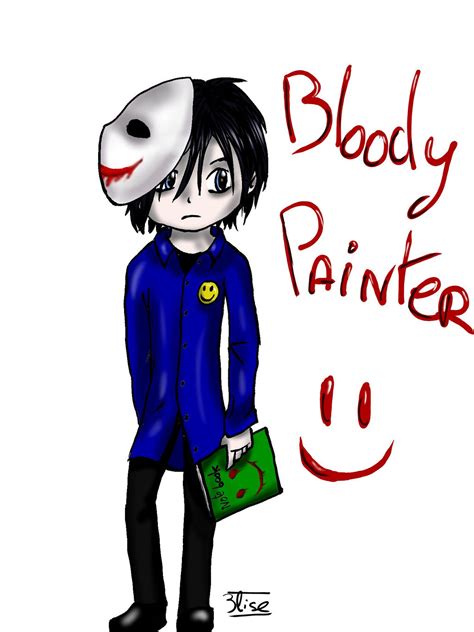 Creepychibi Bloody Painter By 3lise Gautier On Deviantart