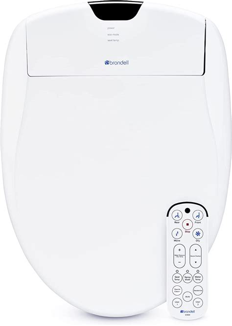 Brondell S Ew Swash Electric Bidet Toilet Seat With Oscillating Stainless Steel Nozzle Warm