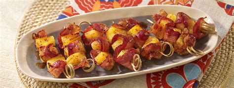 The larger pieces of pineapple are easier to skewer. Bacon Wrapped Pineapple Bites | Eat! Gluten-Free