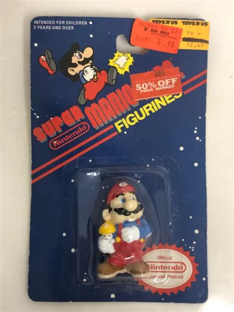 Nintendo Super Mario Bros Mario With Mushroom 1989 Applause Figure New