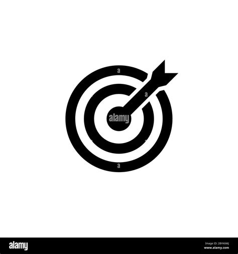 Mission Icon Or Business Goal Logo In Black Design Concept On An