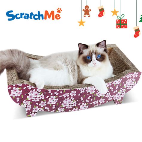 Dropship Scratchme Cat Scratching Post Lounge Bed Boat Shape Cat