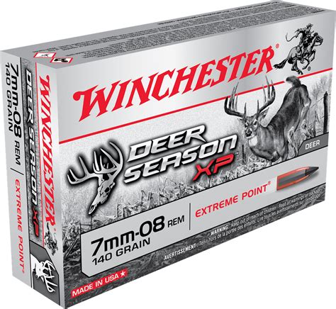 Winchester 7mm 08 Rem 140 Gr Extreme Point Deer Season Xp 20
