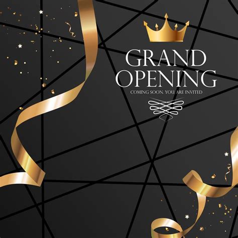 Grand Opening Luxury Invitation Banner Background Vector Illustration