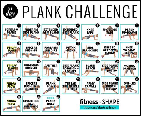The Ultimate 30 Day Plank Challenge For Your Strongest Core Ever The