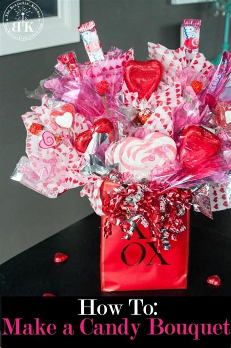 30 Diy Valentine Candy Bouquets Ideas Valentines Candy Bouquet Diy