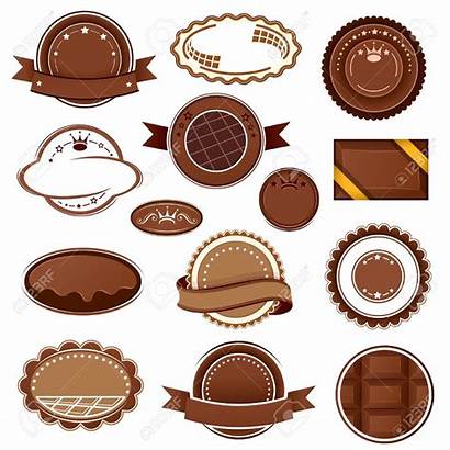 Chocolate Labels Clipart Badges Confectionery Illustration Vector