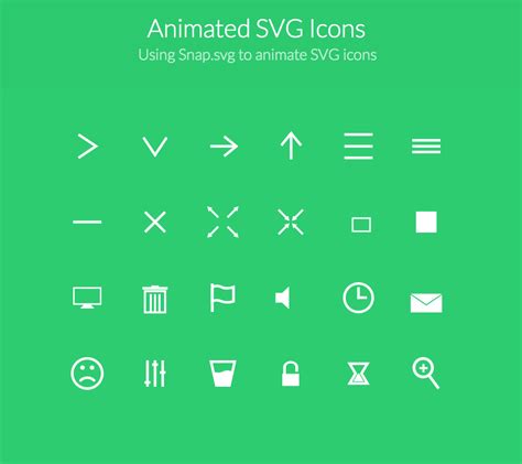 Animated Svg Icons Using Snapsvg To Animate Svg Icons Tympanus