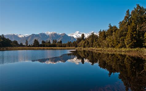 Filelake Matheson New Zealand Just After The Sunrise Wikimedia