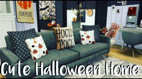 The Sims 4 Speed Build Halloween Home Part 2 Cc Links Youtube