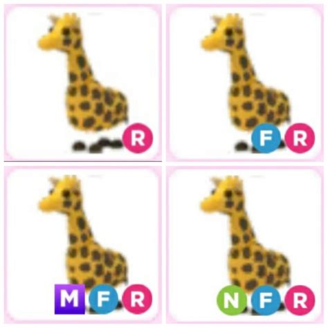 Adopt Me Giraffe R Neon Mfr Adopt Me Pet Roblox Video Gaming Gaming