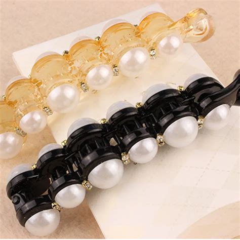 Best Sale Special Design Black Beautiful Simulated Pearls Hairpins Hair