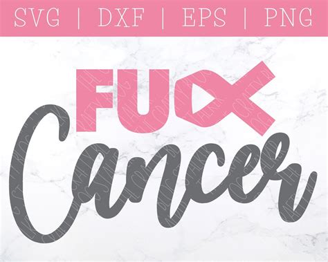 Fu Cancer Svg Dxf Png Cancer Ribbon Svg Cancer Survivor Etsy