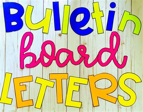 Free Printable Bulletin Board Letter Templates
