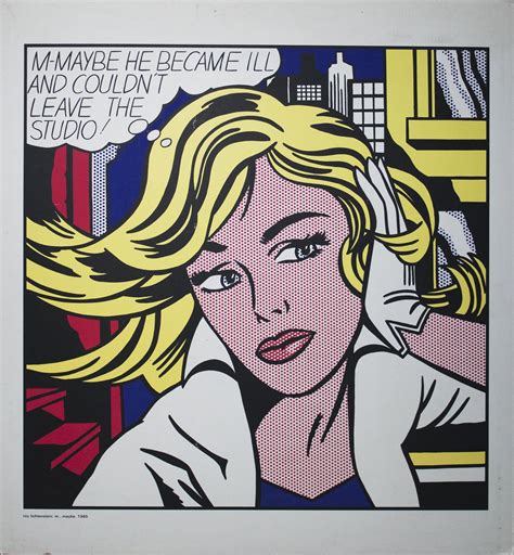 Roy Lichtenstein Mmaybe 40 X 37 Lithograph 1986 Pop Art Pop Pop