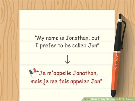 3 Ways To Say “my Name Is” In French Wikihow