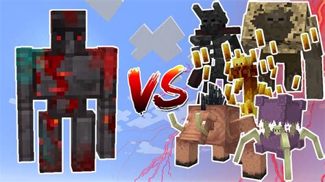 Netherite Golem Vs Mutant More Monsters Mob Battles In Minecraft