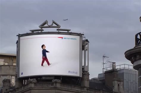 Clever digital billboard advert by British Airways.