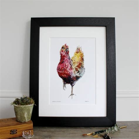 Spring Chicken Giclee Fine Art Print By Toasted Crumpet Designs