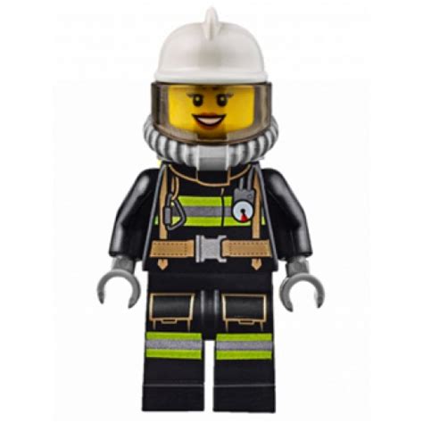 Lego Minifigure Cty629 Fire Reflective Stripes With Utility Belt