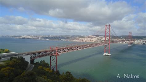 Bridge Of 25th April Lisbon Portugal Golden Gate Bridge Bridge