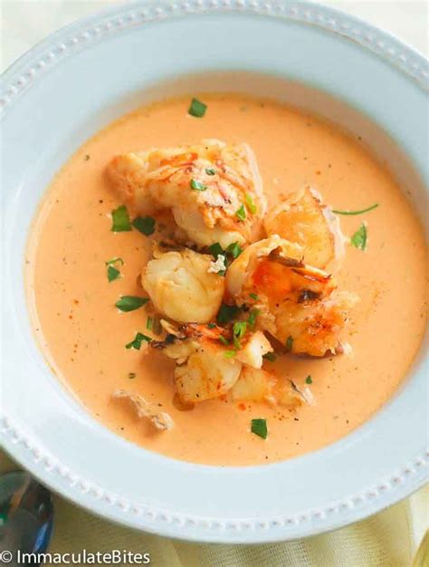 Lobster Bisque A Classic Creamy And Smooth Highly Seasoned Soup Made From Lobsters And