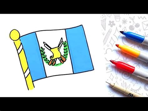 Como Dibujar La Bandera De Guatemala Paso A Paso How To Draw The Flag