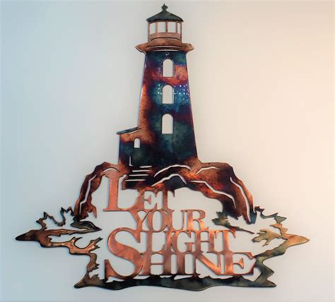 Let Your Light Shine With Lighthouse Home Decor Metal Wall Art Etsy