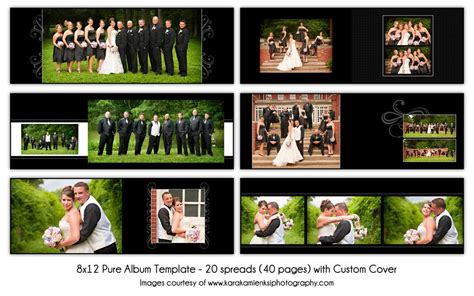 Pure 8x12 Digital Wedding Album Template 20 Spread 40 Etsy