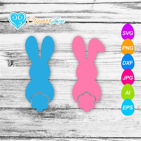 Bunny Rabbit Silhouette Svg Png Dxf Jpg Eps Ai Clipart | Etsy