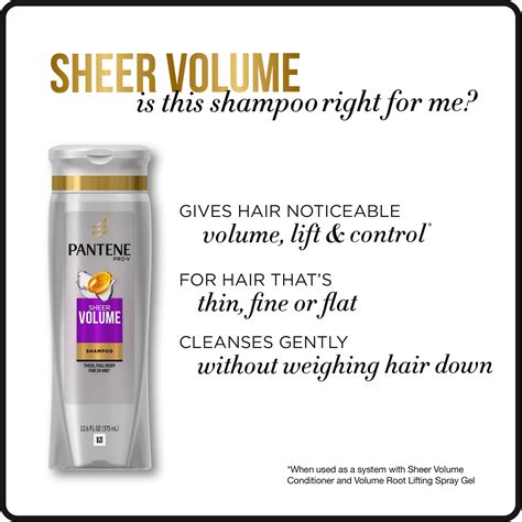 Pantene Shampoo And Conditioner Kit Sulfate Free Pro V Sheer Volume