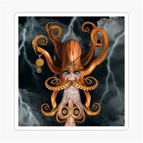 Kraken Octopus Pirate Captain Davy Jones Locker Pirate Treasure Tentacles Sticker For Sale