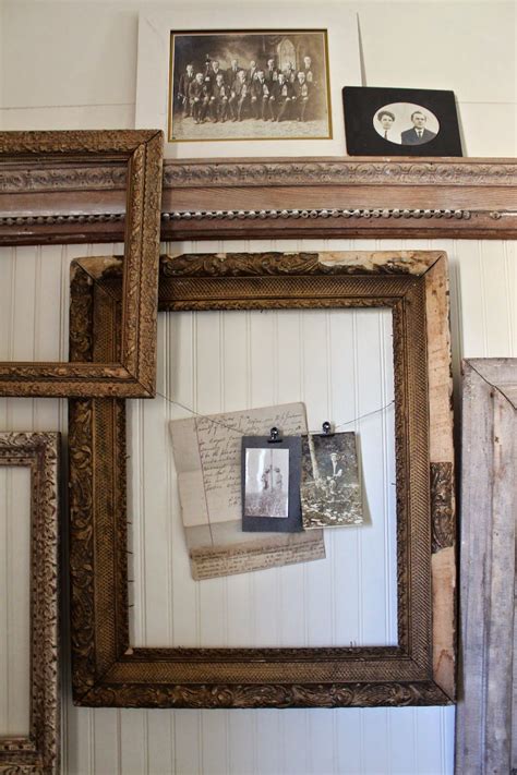 Empty frames surrounding objects, photos, letters/cards etc. Frames even overlap creating ...