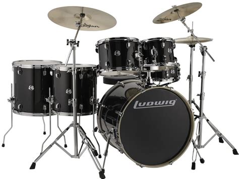 Ludwig Element Evo Complete Drum Kit 6 Piece Black Sparkle