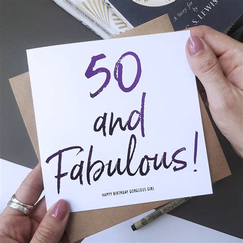Buy personalised 50th birthday card and get the best deals at the lowest prices on ebay! Fifty And Fabulous | 50th Birthday Card For Her By Rich ...
