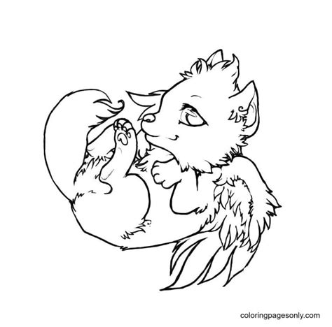 36 Free Printable Wolf With Wings Coloring Pages