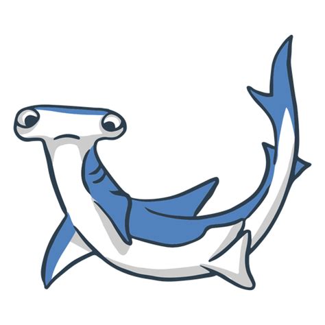 Happy Hammerhead Shark Cartoon Transparent Png And Svg Vector