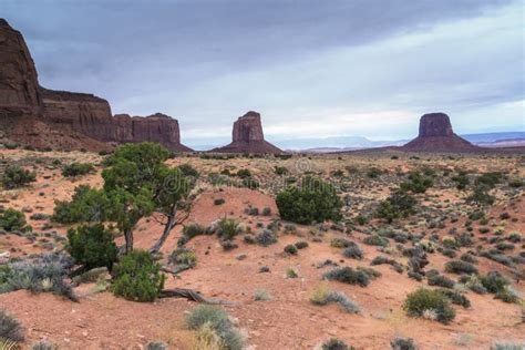 Dramatic And Iconic Western Landscape In Monument Valley Stock Photo