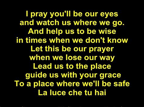 Celine Dion The Prayer Lyrics Video Dailymotion