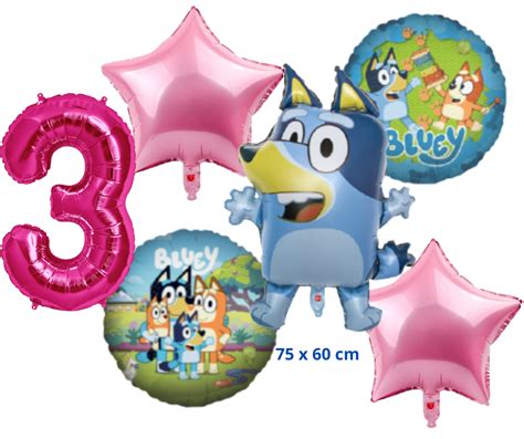 Bluey Bingo Themed Foil Balloon Set Marias Parties