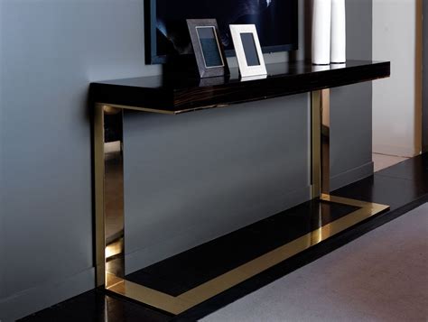 Instyle Beverly Hills Luxe Macassar Brass Plated Console